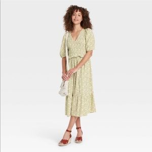 Universal Thread Puff Sleeve Midi Dress!